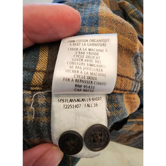 Toad & Co Men's Plaid Flannel Button Up SZ XL Organic Cotton - Picture 7 of 9